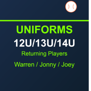 12u/13u/14u (Warren,Jonny,Joey) Returning Players